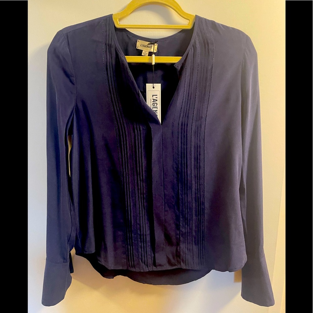 L'agence Simone Pleated Blouse